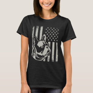 Patriotic French Bulldog Owner Lover American Flag T-Shirt