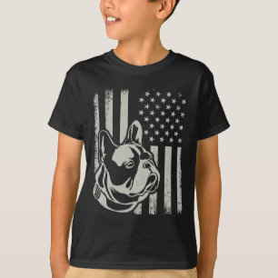 Patriotic French Bulldog Owner Lover American Flag T-Shirt
