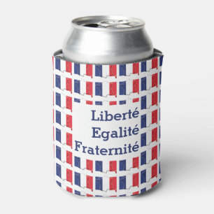 Patriotic FRENCH FLAG Liberté Egalité Fraternité Can Cooler