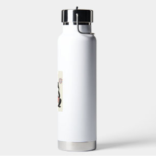 Patriotic Frog Vintage Engraving Vector Art_1 Water Bottle