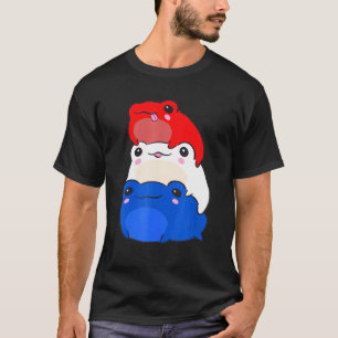 Patriotic Frogs Subtle Pride Red White And Blue 4t T-Shirt