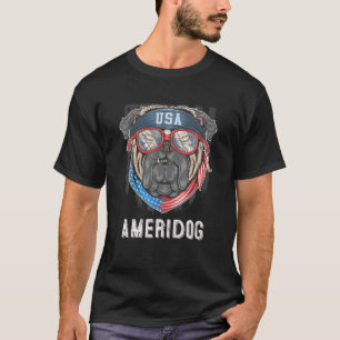 Patriotic Funny American Pull Dog For 4Th Of July T-Shirt