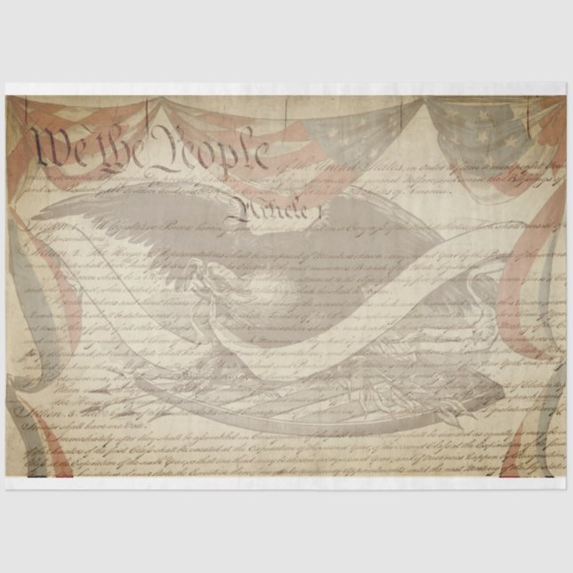 Patriotic Furniture Decoupage Paper (Front)