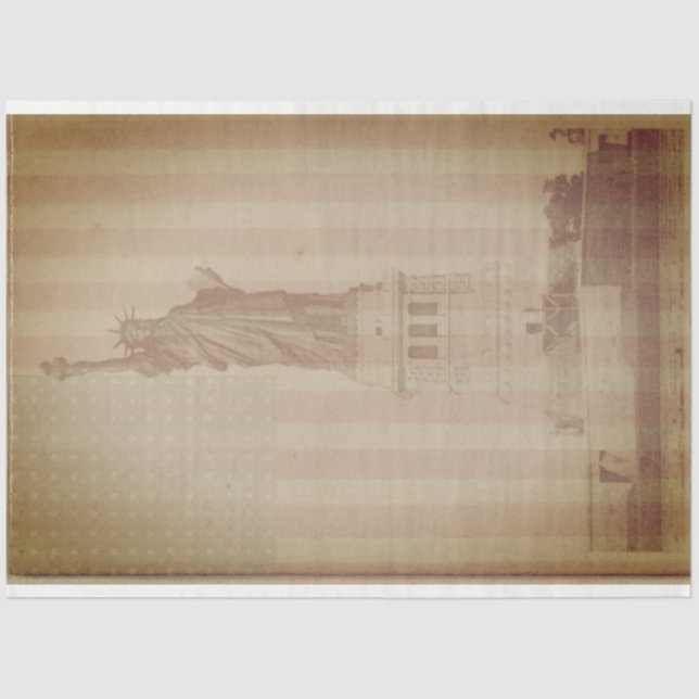 Patriotic Furniture Decoupage Tissue Tissue Paper (Front)