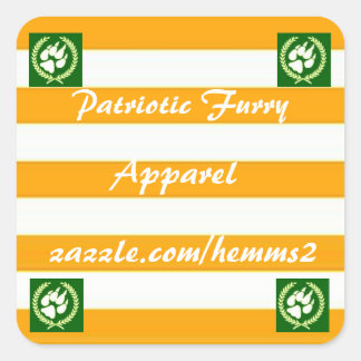 Patriotic Furry Apparel Sticker