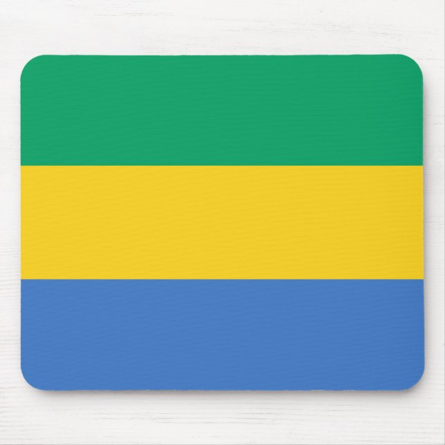 Patriotic Gabon Flag Mouse Mat (Front)