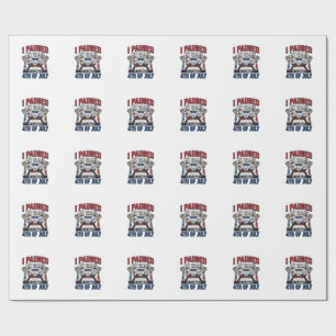 Patriotic Gamer 4th of July Vintage Vector Shirt_1 Wrapping Paper