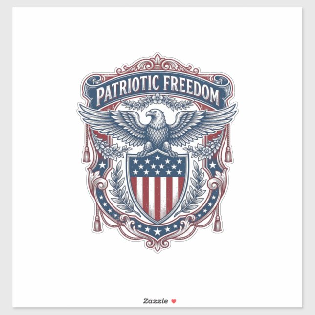 Patriotic Garden Flag Style Vector Graphic Tee_1 (Sheet)