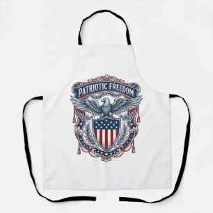 Patriotic Garden Flag Style Vector Graphic Tee_1 Apron