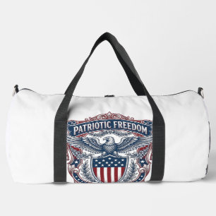 Patriotic Garden Flag Style Vector Graphic Tee_1 Duffle Bag