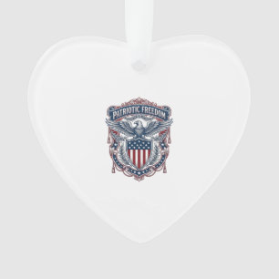 Patriotic Garden Flag Style Vector Graphic Tee_1 Ornament