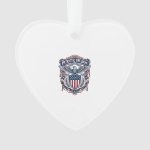 Patriotic Garden Flag Style Vector Graphic Tee_1 Ornament