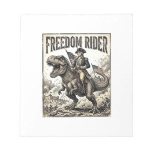 Patriotic George Washington Riding T-rex Freedom R Notepad