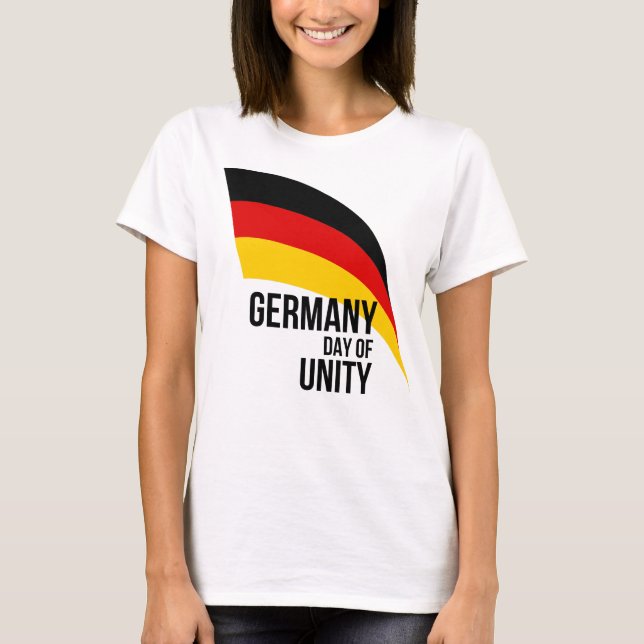 Patriotic German Flag, Germany Day Of Unity T-Shirt (Front)