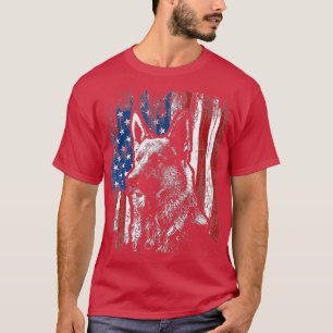 Patriotic-German-Shepherd-American-Flag Dog Gift M T-Shirt