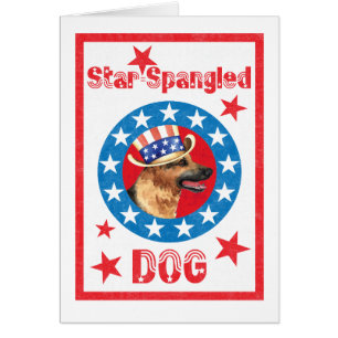 Patriotic German Shepherd Card