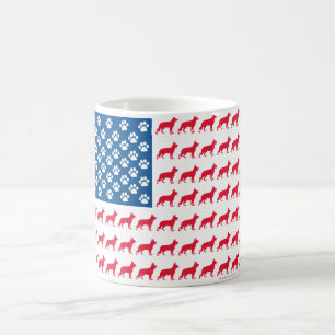 Patriotic German Shepherd Coffee Mug