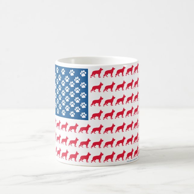 Patriotic German Shepherd Coffee Mug (Center)