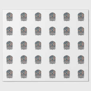 Patriotic German Shepherd Vector Graphic Tee_1 Wrapping Paper