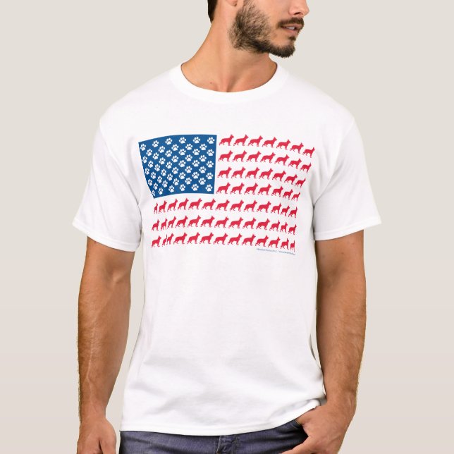 Patriotic German Shepherds T-Shirt (Front)