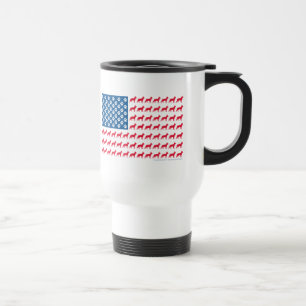 Patriotic German Shepherds Travel Mug