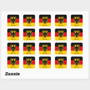 Patriotic Germany & German flag, holiday / sports Square Sticker