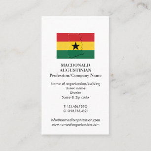 Patriotic   GHANA FLAG   Photo Business Card