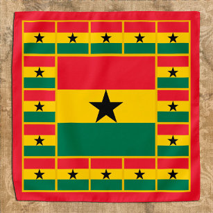 Patriotic Ghanaian Flag Bandanna, fashion Ghana Bandana