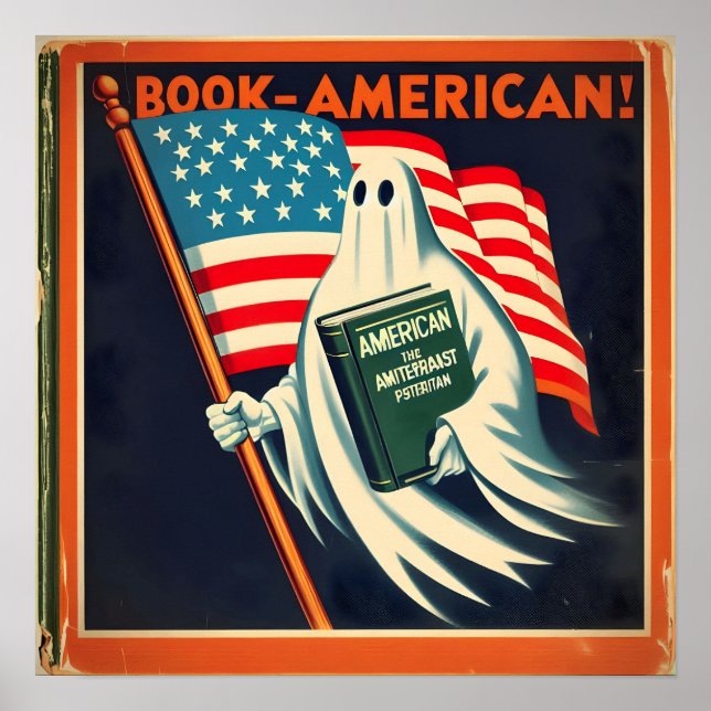 Patriotic Ghost: Boo-merica! Retro Vibes Poster (Front)
