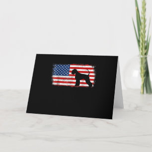 Patriotic Giant Schnauzer American Flag Holiday Card