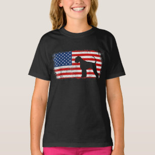 Patriotic Giant Schnauzer American Flag T-Shirt