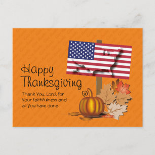 Patriotic   Give Thanks   AMERICAN THANKSGIVING Postcard