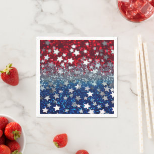 Patriotic Glitter Napkin