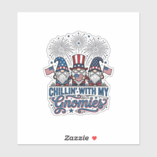 Patriotic Gnome Chillin With My Gnomies Shirt Desi