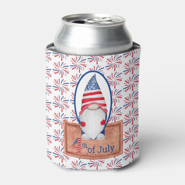 Patriotic Gnome Cooler (Can Front)