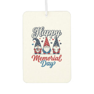 Patriotic Gnome Happy Memorial Day Vintage Shirt D Car Air Freshener