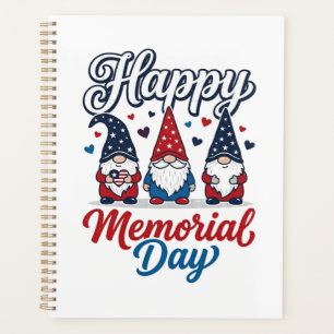 Patriotic Gnome Happy Memorial Day Vintage Shirt D Planner