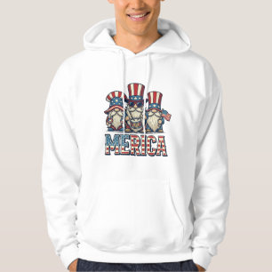 Patriotic Gnome Merica Vintage Vector Design_1 Hoodie