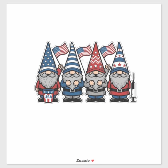 Patriotic Gnome Nurse Vector Vintage Engraving Des (Sheet)