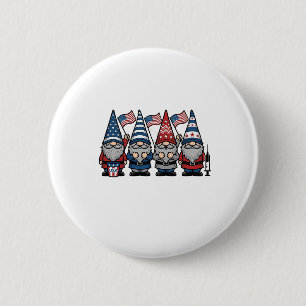 Patriotic Gnome Nurse Vector Vintage Engraving Des 6 Cm Round Badge