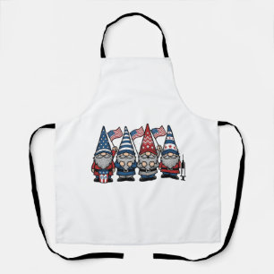 Patriotic Gnome Nurse Vector Vintage Engraving Des Apron