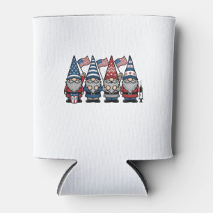 Patriotic Gnome Nurse Vector Vintage Engraving Des Can Cooler