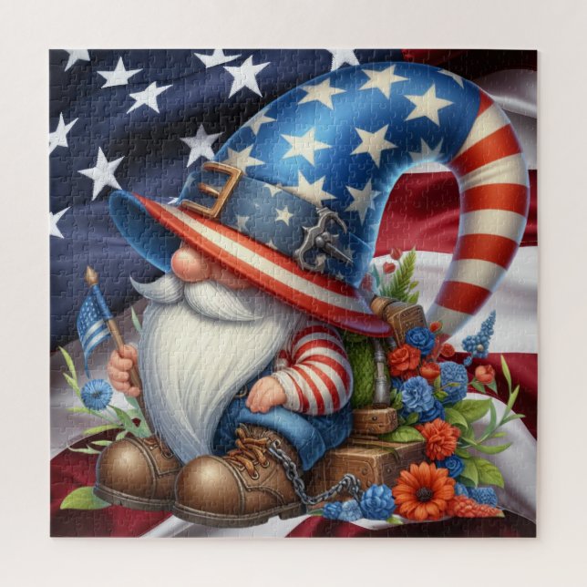 Patriotic Gnome Puzzle (Vertical)