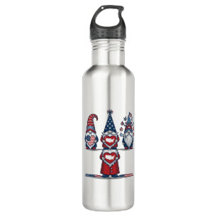 Patriotic Gnome Trio Vintage Vector Design_1 710 Ml Water Bottle