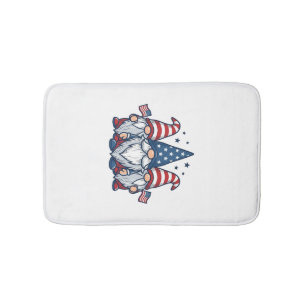 Patriotic Gnome Trio Vintage Vector Design_1 Bath Mat