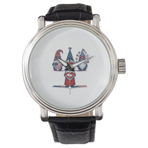 Patriotic Gnome Trio Vintage Vector Design_1 Watch