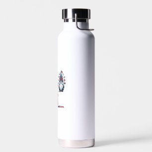 Patriotic Gnome Trio Vintage Vector Design_1 Water Bottle
