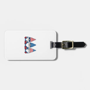 Patriotic Gnome Trio Vintage Vector Shirt Design_1 Luggage Tag