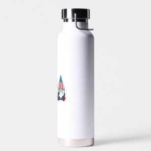 Patriotic Gnome Trio Vintage Vector Shirt Design_1 Water Bottle