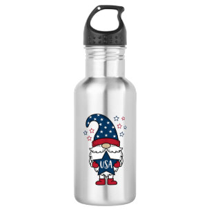 Patriotic Gnome USA Star Vector Shirt Design_1 532 Ml Water Bottle